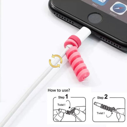 4 Pcs Spiral Silicone Cable Protectors.